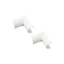 D-Line White 20mm Internal 90° Trunking angle, Pack of 2
