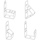 D-Line Steel Flat Non self-adhesive F-Clip Pack of 20