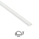D-Line White Semi-circle Decorative trunking,(W)16mm (L)2m (H)8mm, Pack of 4
