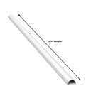 D-Line White Semi-circle Decorative trunking,(W)30mm (L)2m (H)15mm, Pack of 4