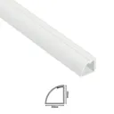 D-Line White Quarter-circle Decorative trunking,(W)22mm (L)2m (H)22mm, Pack of 4