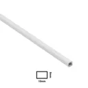 D-Line White Rectangular Trunking length,(W)10mm (L)2m (H)8mm, Pack of 4