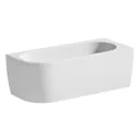 Affine Single Ended J Shape Right Hand Side Bath With Curved Bath Screen - 1700 x 725mm