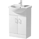 Amelie Bathroom Suite with Luxura Quadrant Enclosure & Essence Vanity Unit - 900mm