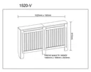 Radiator Cover Large - Grey Vertical Style