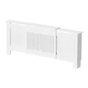 Radiator Cover Adjustable - White Vertical Style