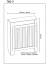 Radiator Cover Small - Anthracite Vertical Style