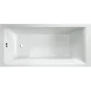 Ceramica Straight Square Bath Bundle 1700 x 700mm With Square Shower Screen & Front Bath Panel