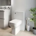 Regis White Gloss Concealed Cistern Unit & Amelie Toilet - 500mm Width (215mm Depth)