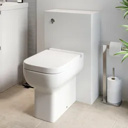 Regis White Gloss Concealed Cistern Unit & Amelie Toilet - 500mm Width (215mm Depth)