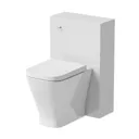 Regis White Gloss Concealed Cistern Unit & Marseille Toilet - 500mm Width (215mm Depth)