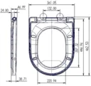 Regis White Gloss Concealed Cistern Unit & Bordeaux Toilet - 500mm Width (215mm Depth)
