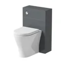 Regis Grey Gloss Concealed Cistern Unit & Arles Toilet - 500mm Width (215mm Depth)