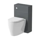 Regis Grey Gloss Concealed Cistern Unit & Bordeaux Toilet - 500mm Width (215mm Depth)
