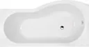 Ceramica P Shaped Bath Bundle 1700 Left - Inc. Shower Screen with Rail and Front Bath Panel