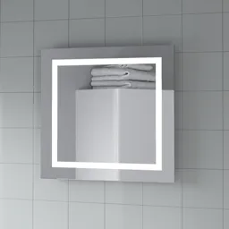 Artis Niteo LED Bathroom Mirror with Demister Pad - 500 x 500mm - Mains Power