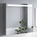 Artis Lux LED Aluminium Mirror Cabinet with Demister Pad and Shaver Socket 700x800mm - Mains Power