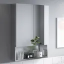 Artis Stahl Double Door Stainless Steel Mirror Cabinet with Shelf 600 x 800mm