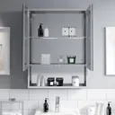 Artis Stahl Double Door Stainless Steel Mirror Cabinet with Shelf 600 x 800mm