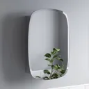 Artis Acciaio Single Door Round Edge Stainless Steel Mirror Cabinet 450 x 600mm