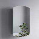 Artis Acciaio Single Door Square Edge Stainless Steel Mirror Cabinet 400 x 600mm