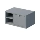 Vitusso Concrete Wall Hung Vanity Unit with Shelf - 800mm Width LH