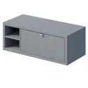 Vitusso Concrete Wall Hung Vanity Unit with Shelf - 1100mm Width LH