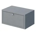 Vitusso Concrete Wall Hung Vanity Unit & Croix Gloss White Countertop Basin - 800mm