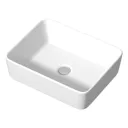 Vitusso Concrete Wall Hung Vanity Unit & Croix Gloss White Countertop Basin with Shelf - 800mm LH
