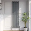Park Lane Traditional Vertical Colosseum Double Bar Column Radiator Anthracite - 1800 x 470mm