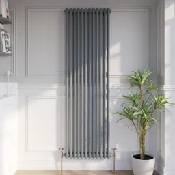 Park Lane Traditional Vertical Colosseum Double Bar Column Radiator Anthracite - 1800 x 560mm