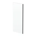 Diamond Black Frameless Sliding Shower Door & Panel 1200 x 800 - 8mm Glass