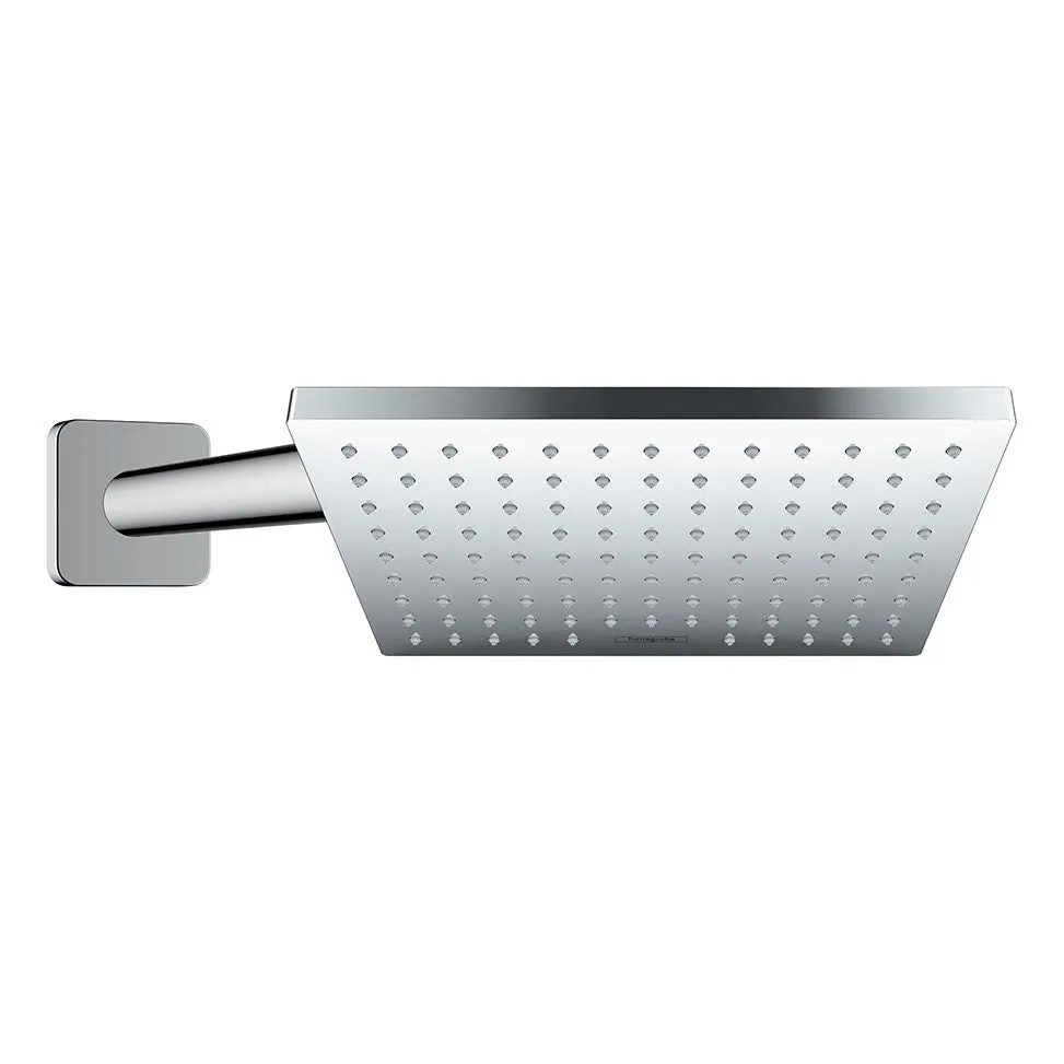 hansgrohe Vernis Shape Wall Square Drencher Shower Head 230mm - Chrome 240mm Arm