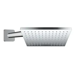 hansgrohe Vernis Shape Wall Square Drencher Shower Head 200mm Low Pressure - Chrome 240mm Arm