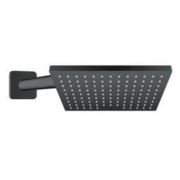 hansgrohe Vernis Shape Wall Square Drencher Shower Head 230mm - Black 240mm Arm
