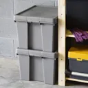 Wham Upcycled Heavy duty Cement grey Stackable Storage box