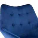 Turio Deep blue Velvet effect Chair (H)865mm (W)750mm (D)800mm