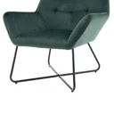 Turio Forest green Velvet effect Chair (H)865mm (W)750mm (D)800mm