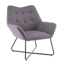 Turio Stone grey Linen effect Chair (H)865mm (W)750mm (D)800mm
