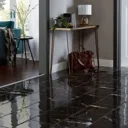 Elegance Black Gloss Plain Marble effect Ceramic Floor Tile Sample