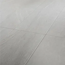 Natural White Satin Stone effect Porcelain Wall & floor Tile Sample