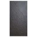 Chambly Black Matt Plain Stone effect Porcelain Wall & floor Tile Sample