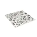 Lavandi Black & white Stone effect Natural stone Mosaic tile sheet, (L)300mm (W)300mm