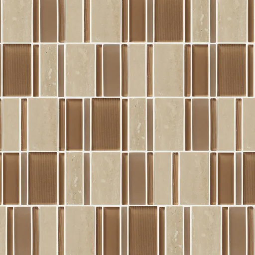 Konbo Beige Natural stone Border tile, (L)294mm (W)73mm