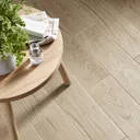 Arrezo Beige Matt Wood effect Porcelain Wall & floor Tile Sample