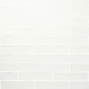 Vernisse Rectangular White Gloss Plain Ceramic Wall Tile Sample
