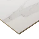 Ultimate White Gloss Plain Marble effect Porcelain Floor Tile Sample
