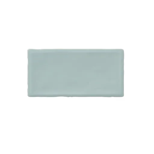 Vernisse Misty blue Gloss Plain Ceramic Indoor Wall Tile, Pack of 80, (L)150mm (W)75.4mm