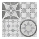 Lofthouse Grey Matt Stone effect Patchwork Ceramic Indoor Wall & floor Tile, Pack of 11, (L)300mm (W)300mm