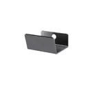 GoodHome Atomia Matt Grey Powder-coated Edge Doors & drawers Handle (L)37mm, Pack of 2
